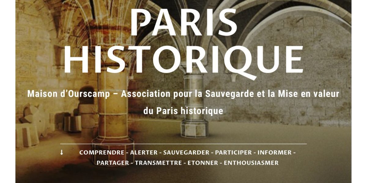 Page accueil site internet Paris historique